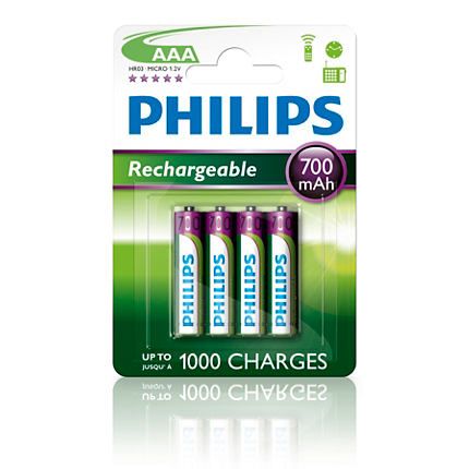 Μπαταρίες Επαναφορτιζόμενες Philips AAA 800 mAh (2 τεμ.)